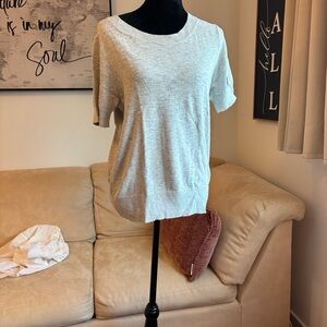 J. Crew Light Gray Short Sleeve Top
